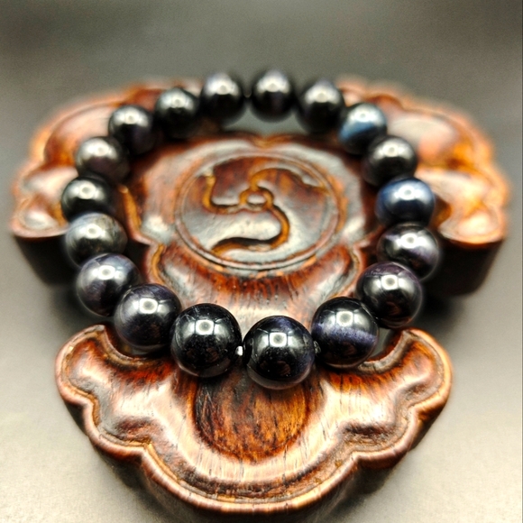 Blue Tiger's Eyes Bead Bracelet - Picture 1 of 1